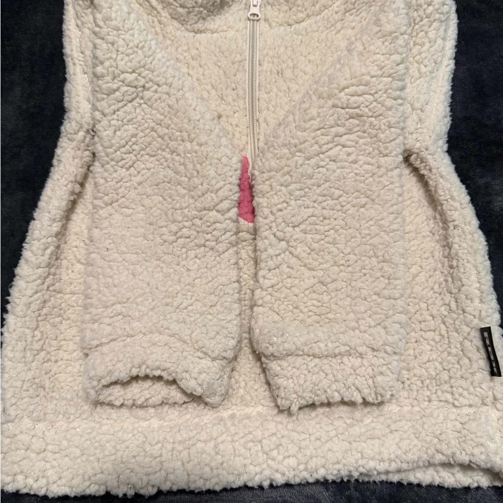 RBX Cream and Pink Kids Fleece Hoodie - Picture 6 of 11